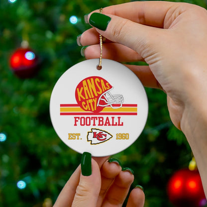 KC Football Christmas Tree Ornament