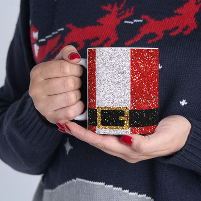Sparkly Santa Suit Ceramic Mug
