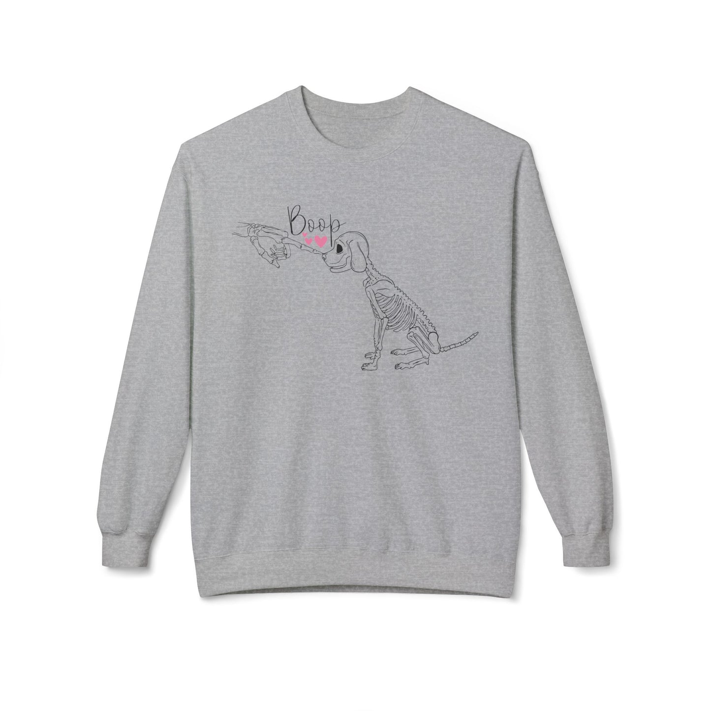 Skeleton Dog Nose Boop Sweatshirt
