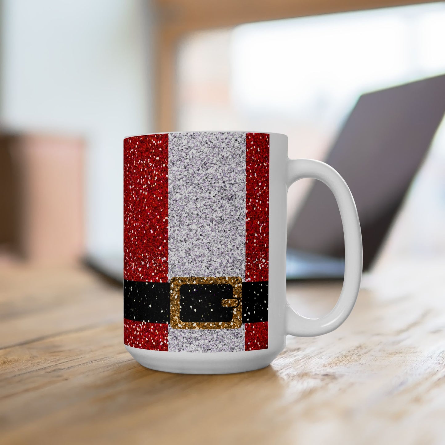 Sparkly Santa Suit Ceramic Mug