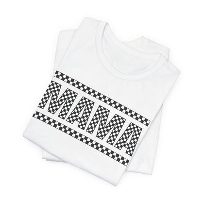 Checkered 'MAMA' T-Shirt