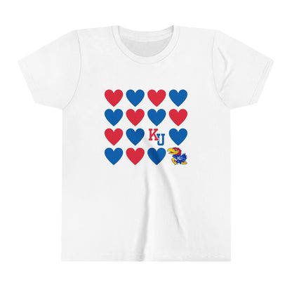 Youth Tee University of Kansas Heart Design