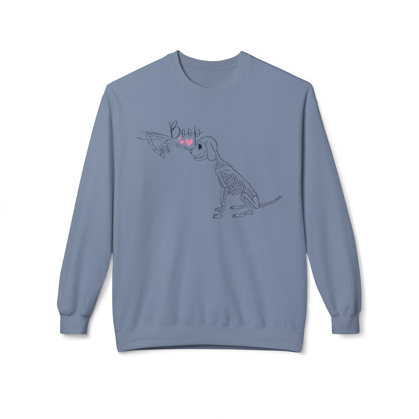 Skeleton Dog Nose Boop Sweatshirt