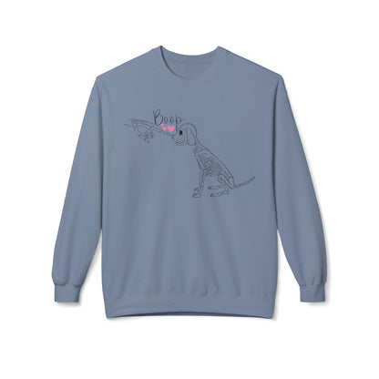 Skeleton Dog Nose Boop Sweatshirt