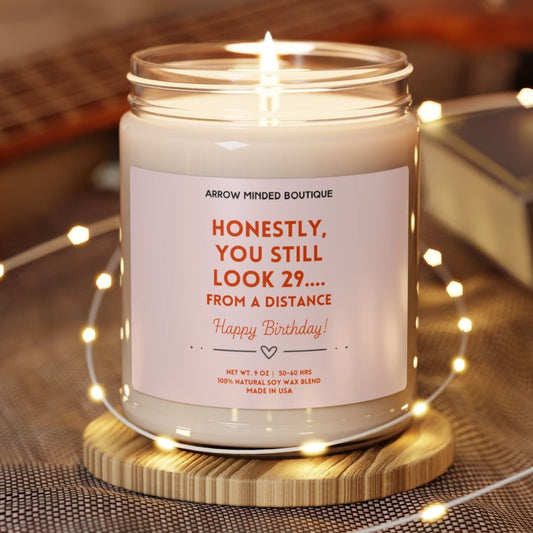 Custom Funny Birthday Candle "From a Distance"