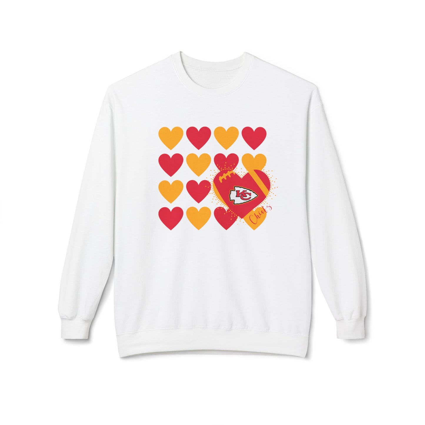 Kansas City Football Heart Design Unisex Softstyle Sweatshirt