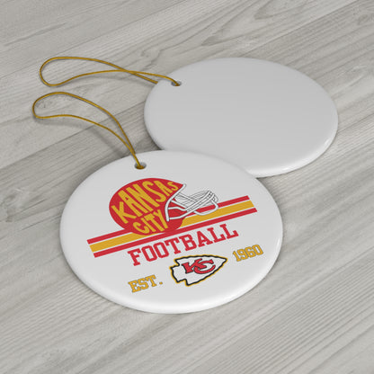 KC Football Christmas Tree Ornament