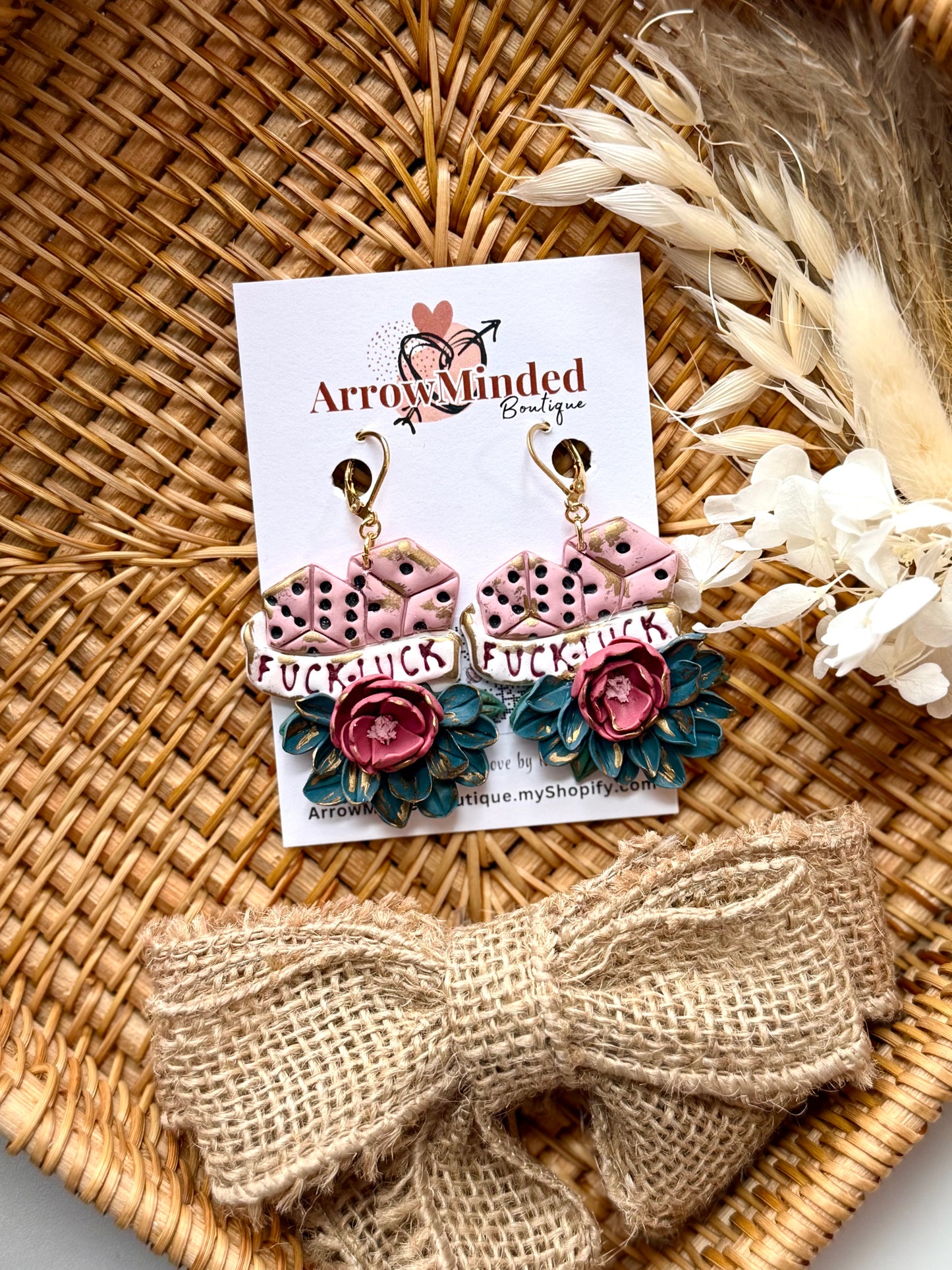 Handmade Lucky Streak Statement Earrings