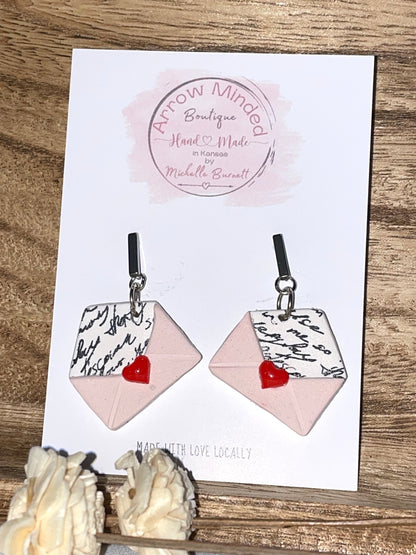 Handmade Vintage Love Day Envelope Dangles