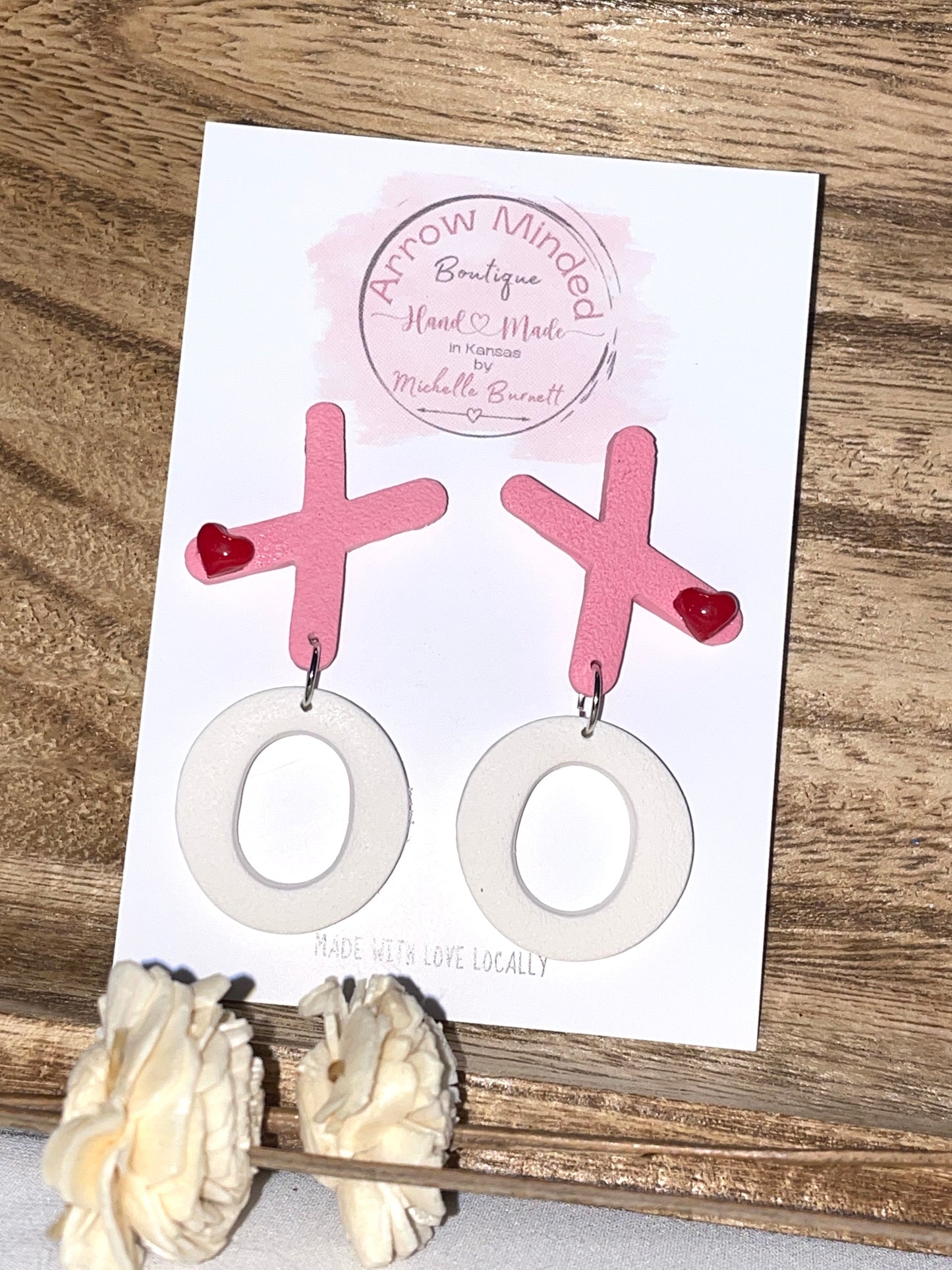 Handmade Love Day X's and O's Dangles