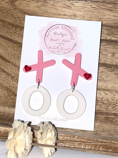 Handmade Love Day X's and O's Dangles