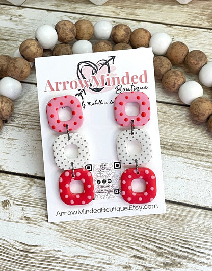Handmade Rounded Square Dangles