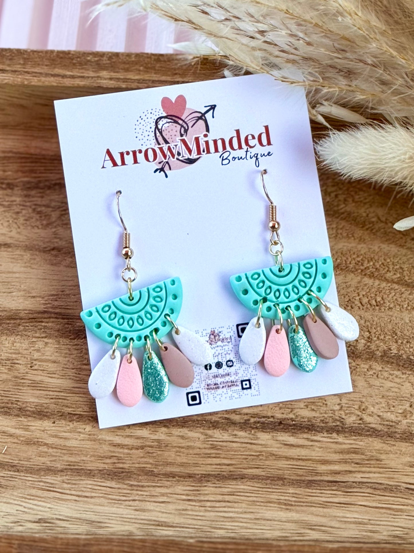 Handmade Sunset Sprinkles Dangle Earrings