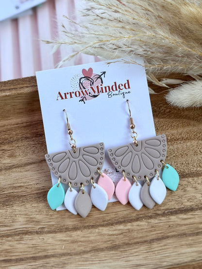 Handmade Desert Bloom Dangle Earrings