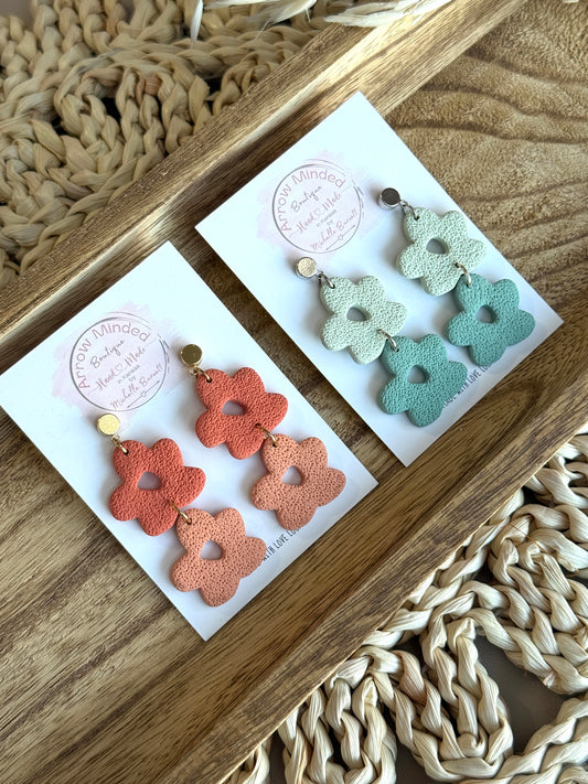 Handmade Organic Flower Dangles