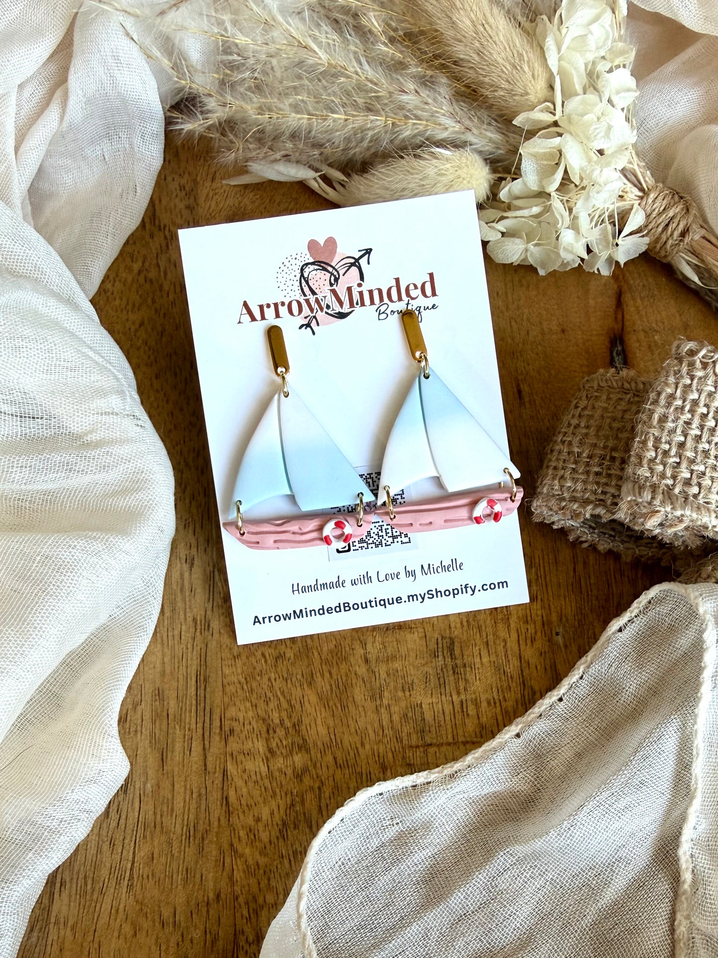 Handmade Coastal Horizon Sailboats