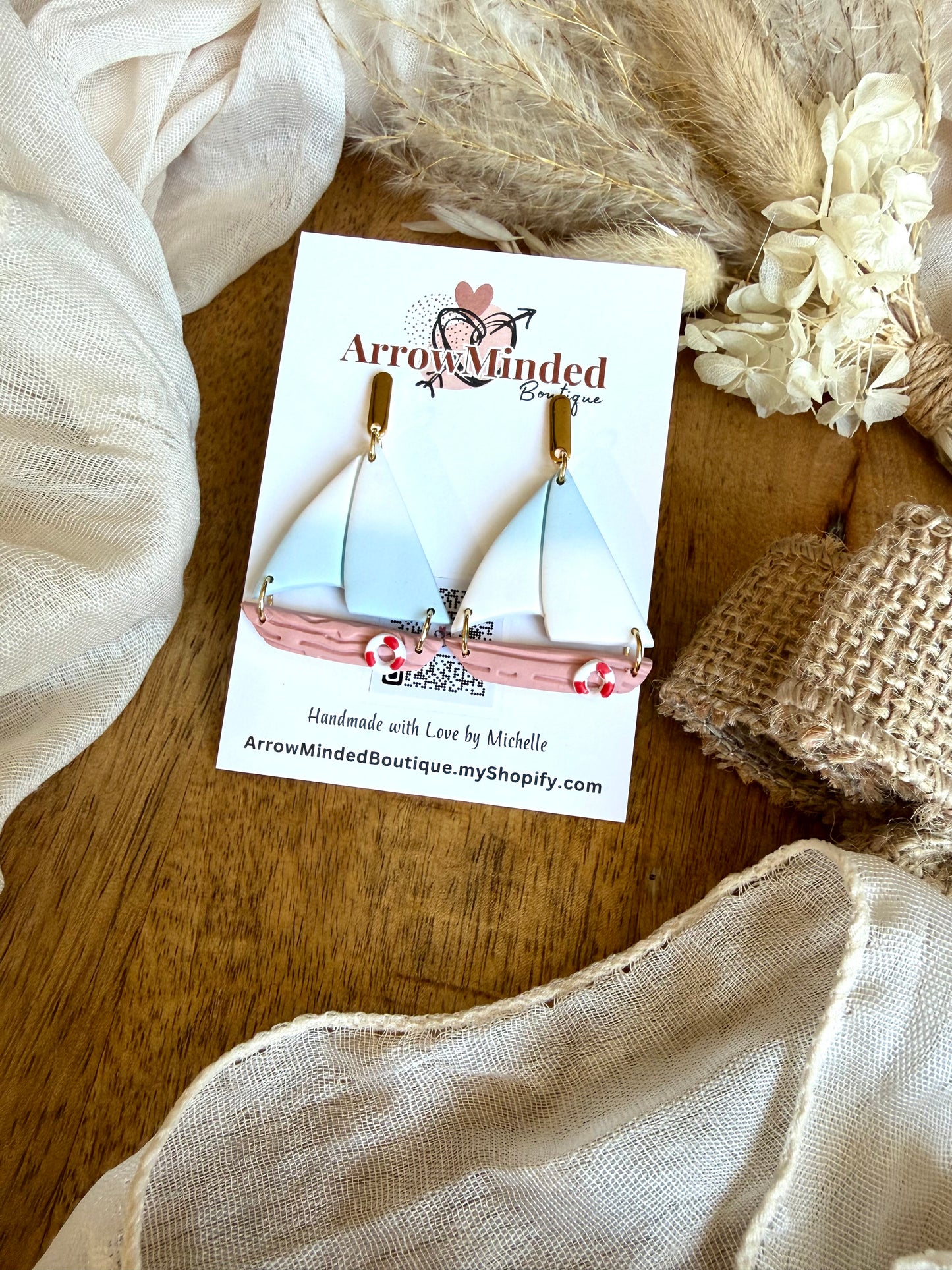 Handmade Coastal Horizon Sailboats