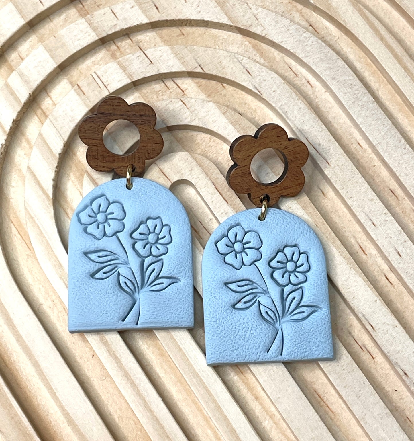 Handmade Autumn Flower Pressed Earrings