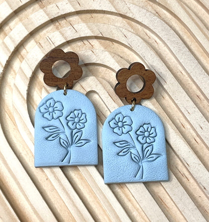 Handmade Autumn Flower Pressed Earrings