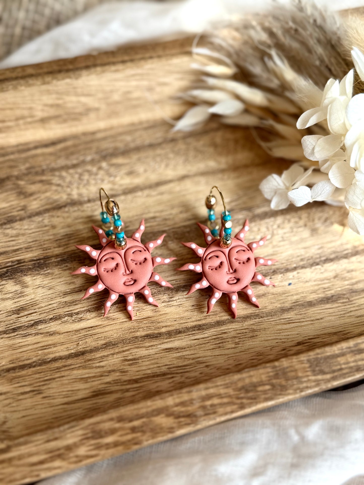 Handmade Terracotta Sunrise Earrings