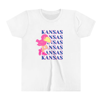 Youth Tee University of Kansas Pink Bird