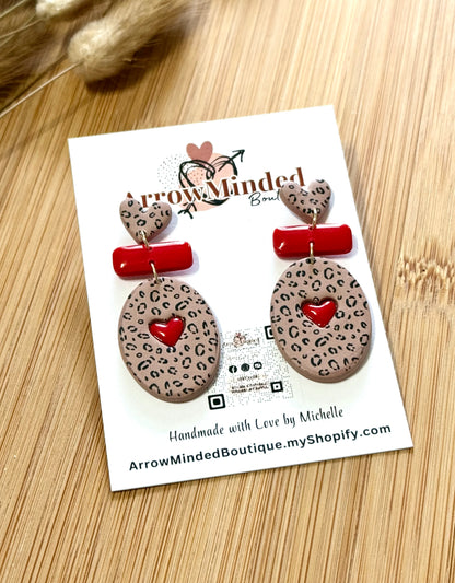 Handmade Love & Leopard Statement Earrings Collection