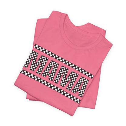 Checkered 'MAMA' T-Shirt