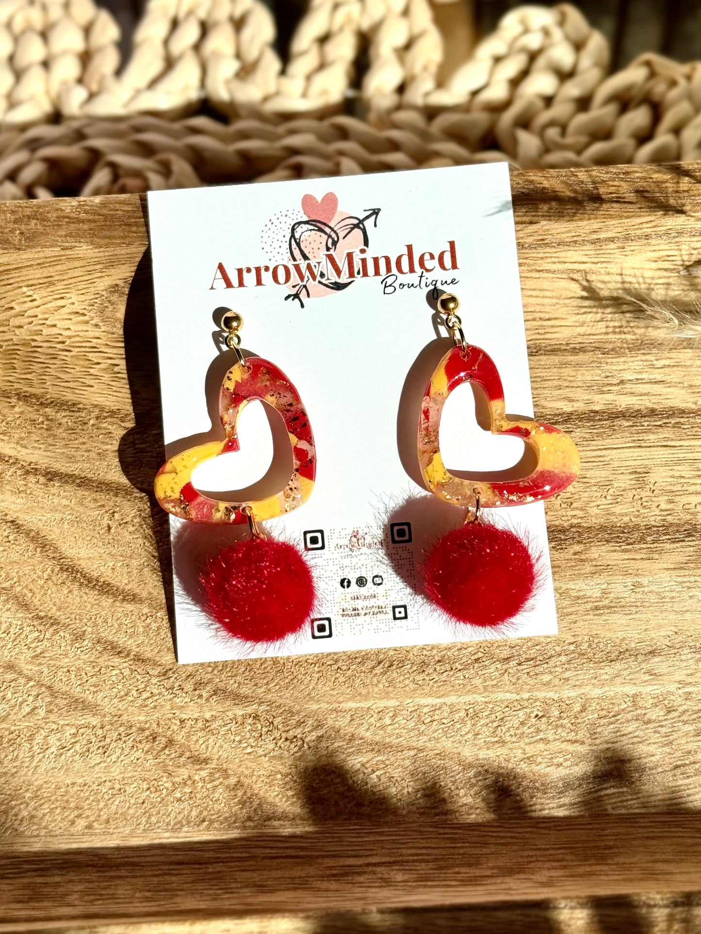 Handmade Heart of KC Earrings