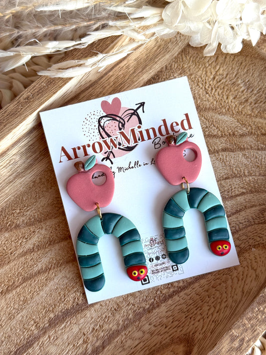 Handmade Hungry Caterpillar Earrings