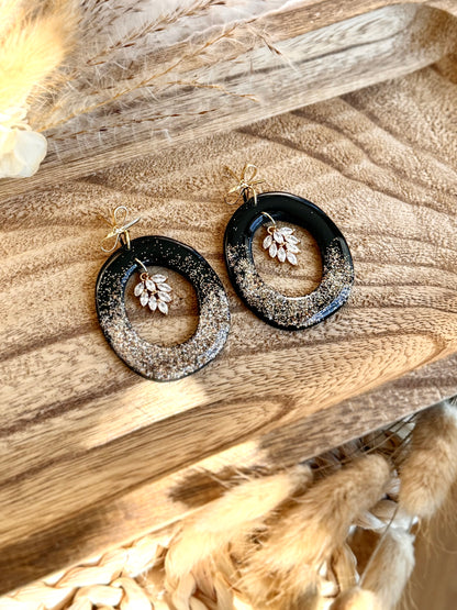 Handmade Frosted Ember Hoop Earrings