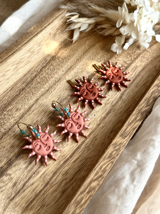Handmade Terracotta Sunrise Earrings