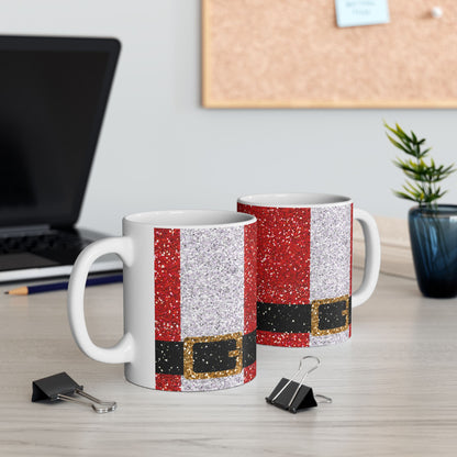 Sparkly Santa Suit Ceramic Mug