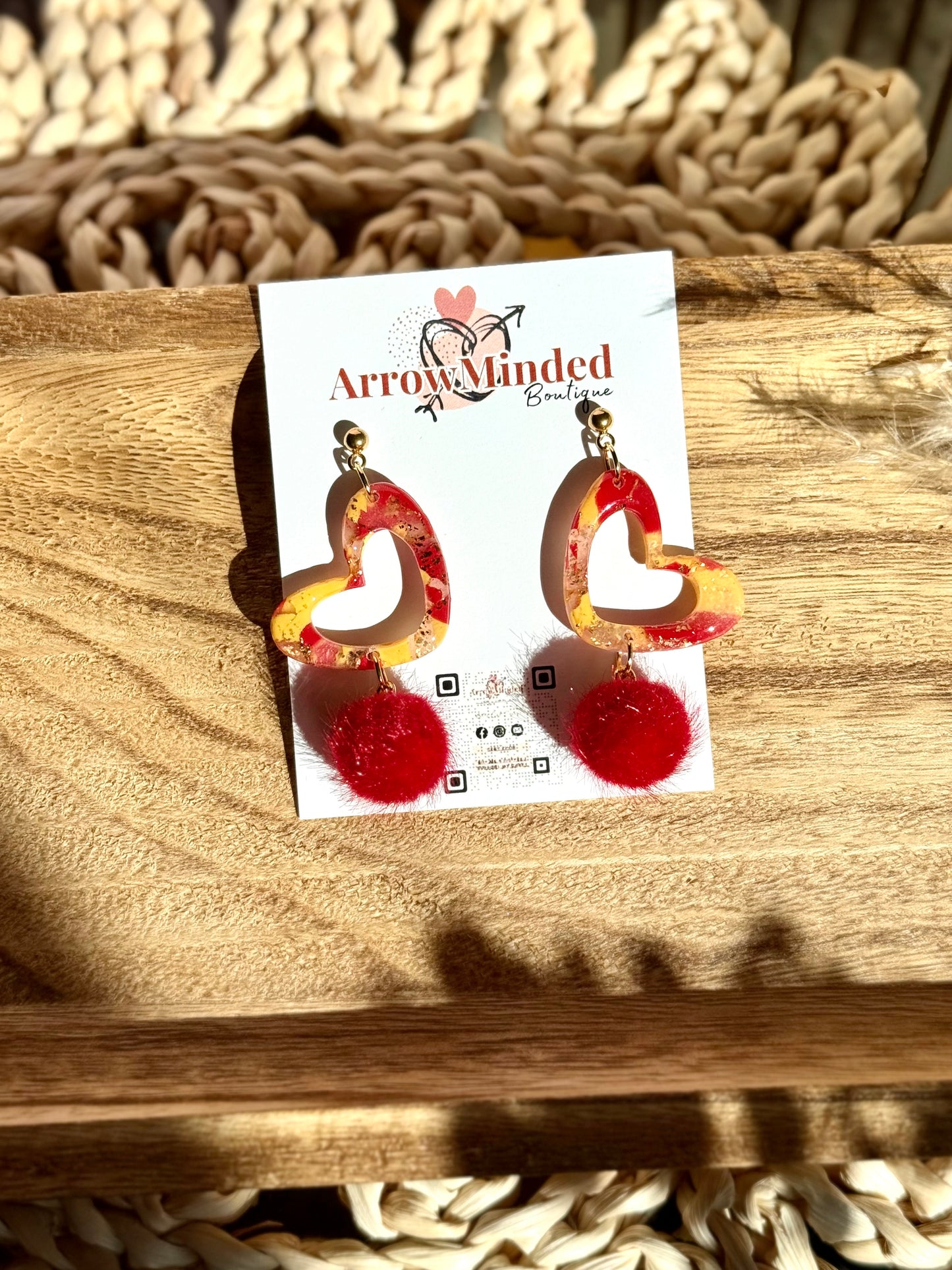 Handmade Heart of KC Earrings