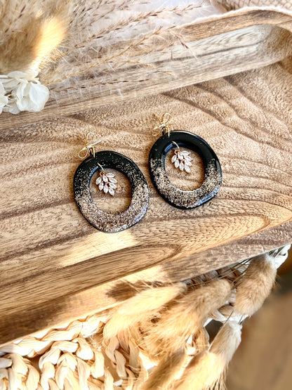 Handmade Frosted Ember Hoop Earrings
