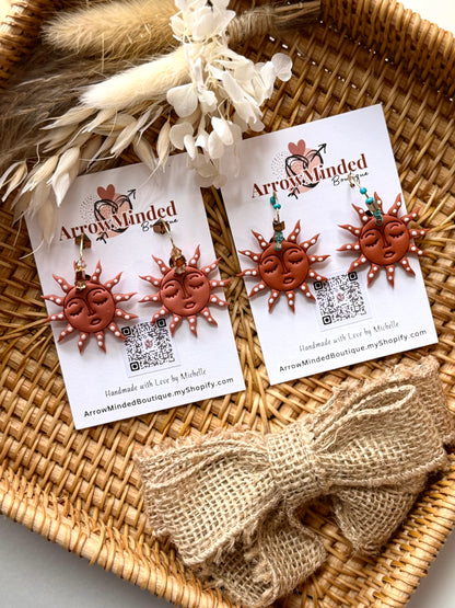 Handmade Desert Sunbeam Statement Earrings