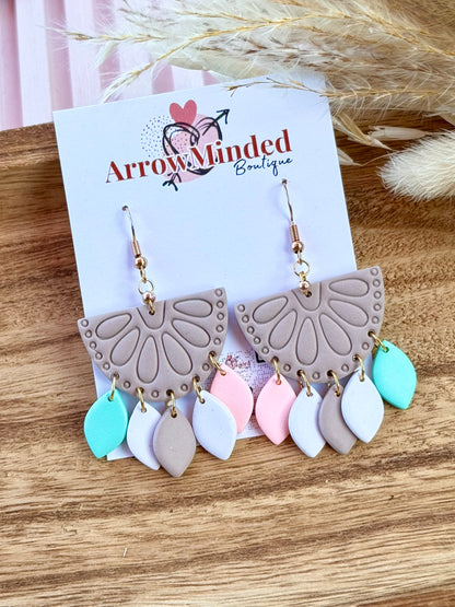 Handmade Desert Bloom Dangle Earrings