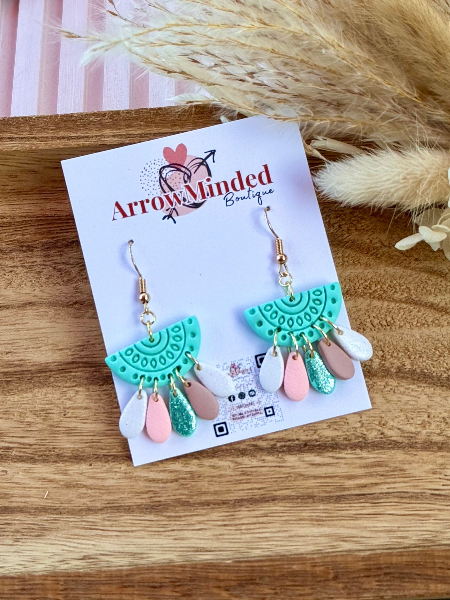 Handmade Sunset Sprinkles Dangle Earrings