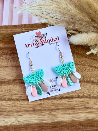 Handmade Sunset Sprinkles Dangle Earrings