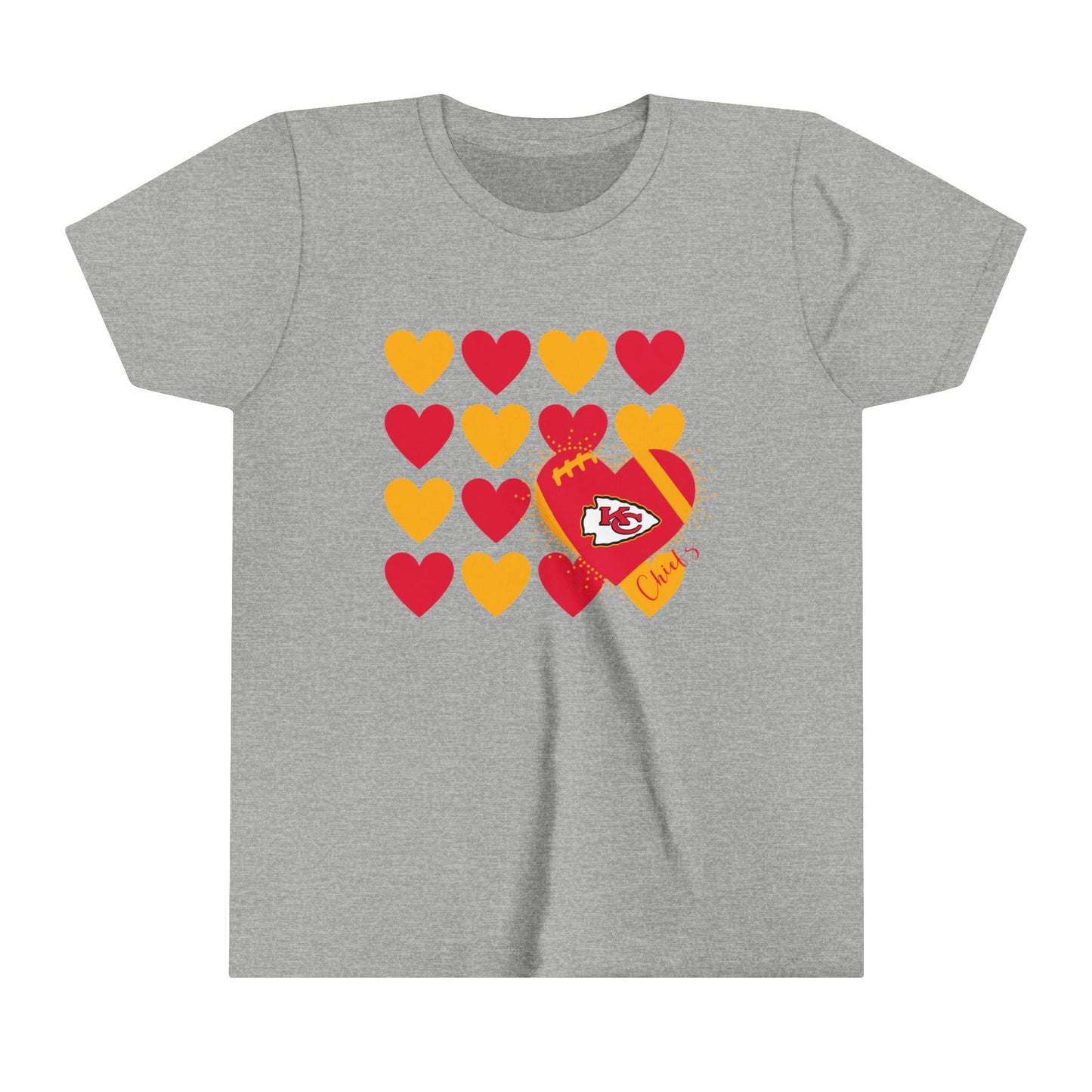 Youth Tee Kansas City Football Heart Design