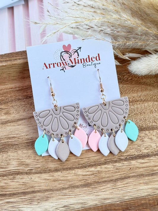 Handmade Desert Bloom Dangle Earrings