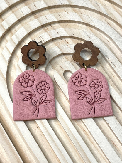 Handmade Autumn Flower Pressed Earrings