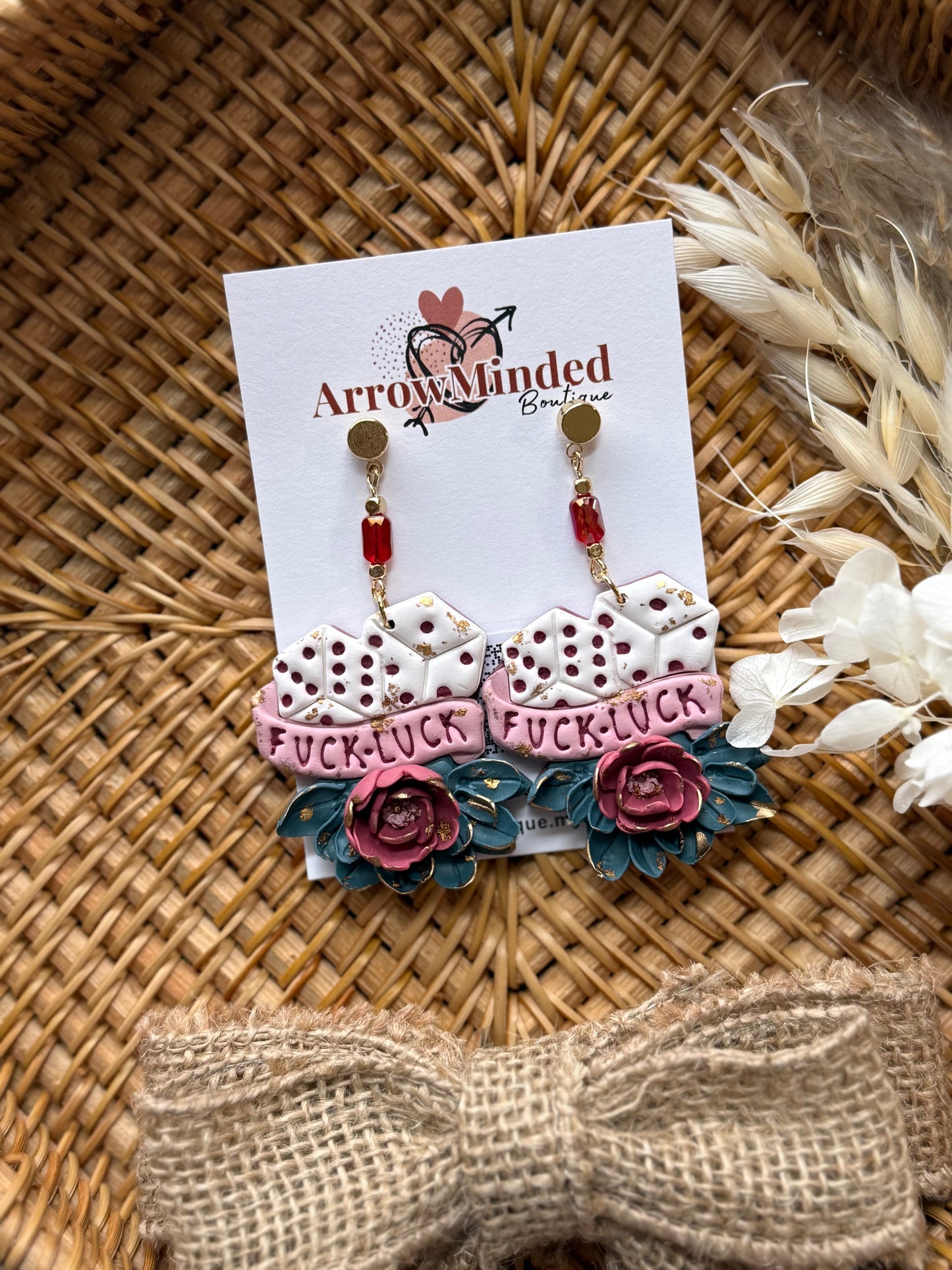Handmade Lucky Streak Statement Earrings