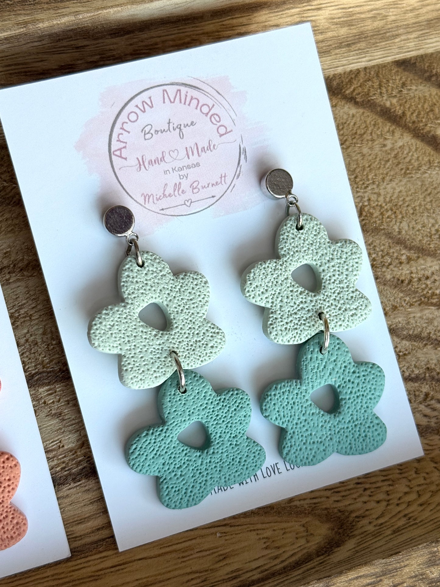 Handmade Organic Flower Dangles