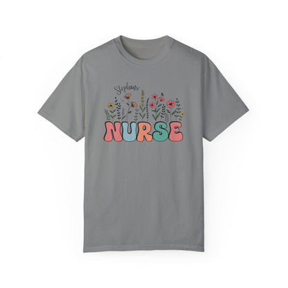 Custom Nurse Wildflower Shirt