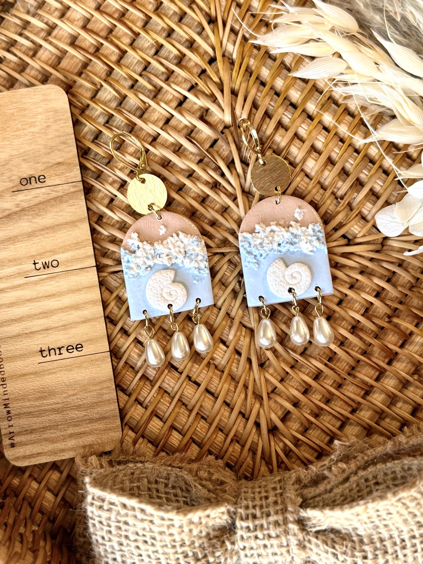 Handmade Beach Scenery Earrings