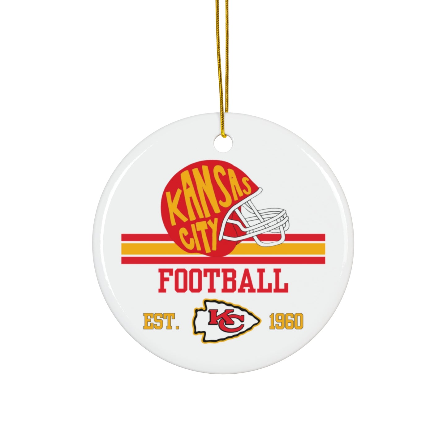 KC Football Christmas Tree Ornament