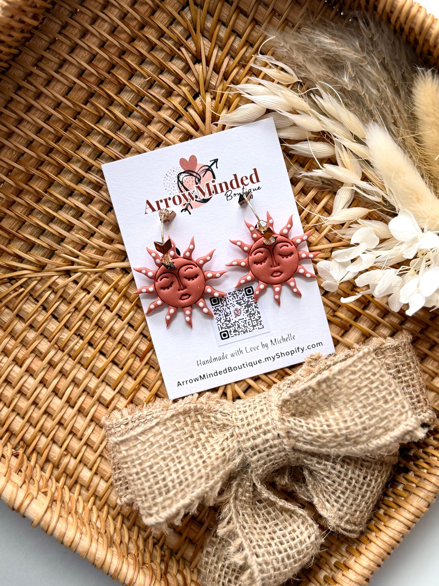 Handmade Desert Sunbeam Statement Earrings