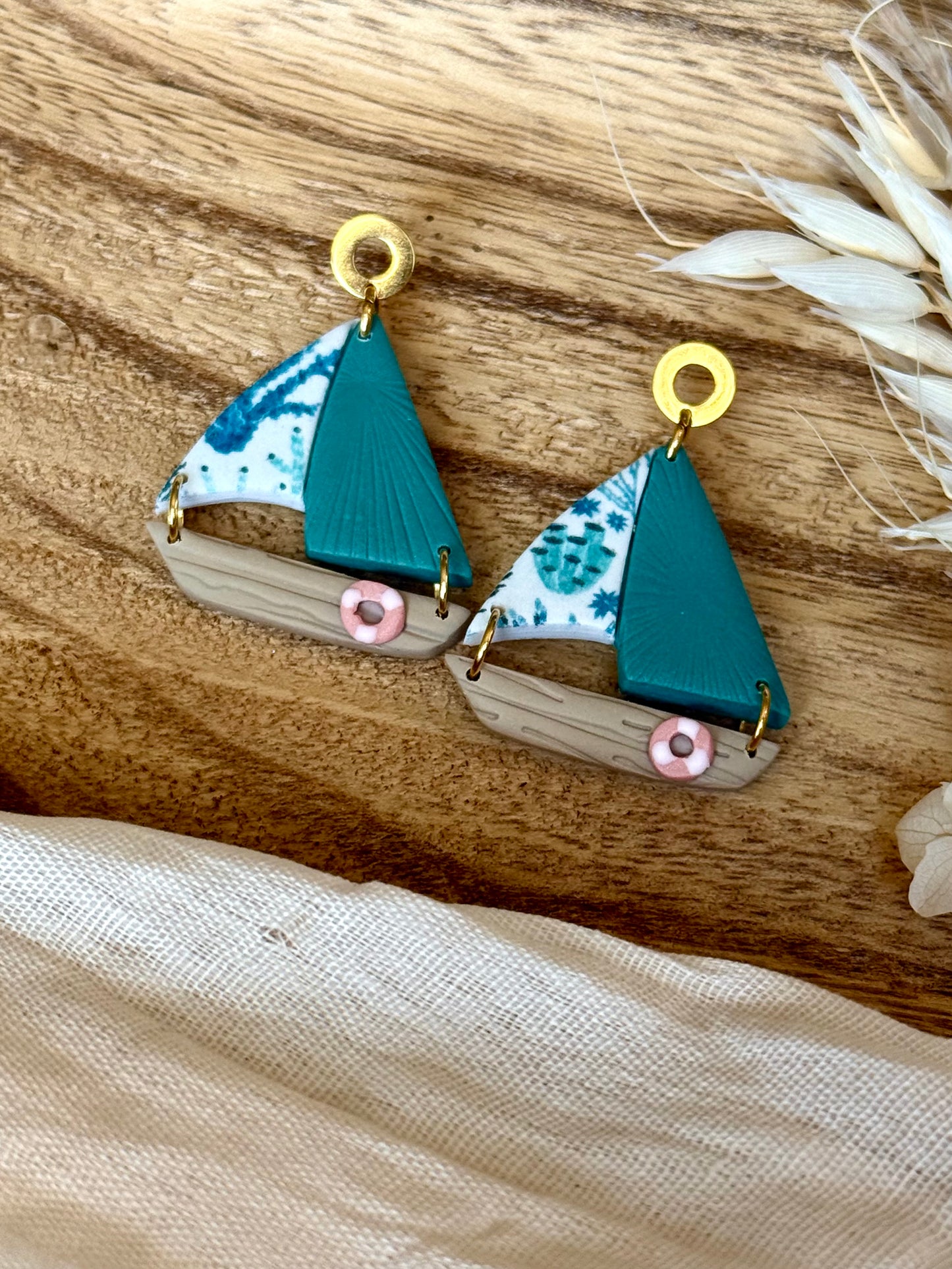 Handmade Sea Glass Harbor Sailboats