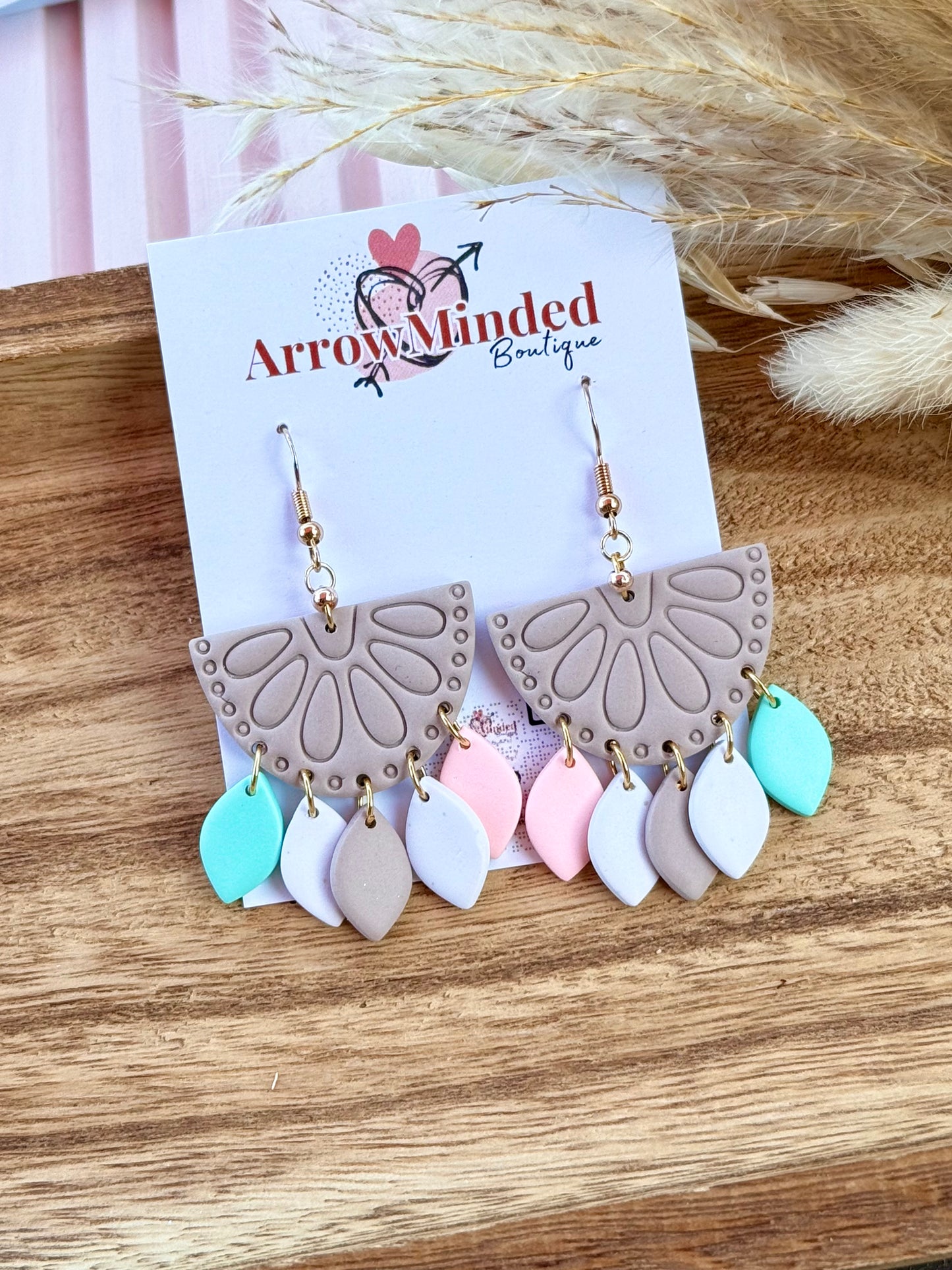 Handmade Desert Bloom Dangle Earrings