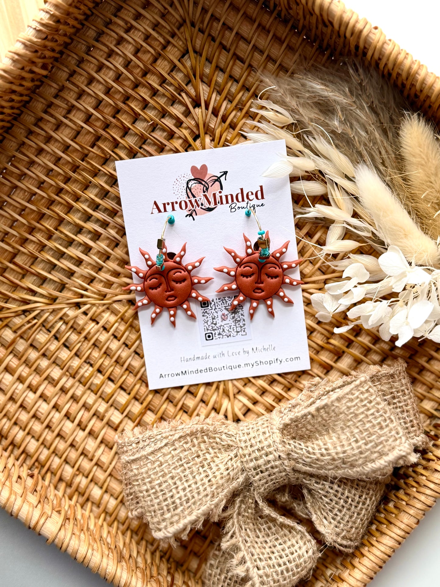 Handmade Desert Sunbeam Statement Earrings